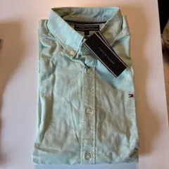 TOMMY HILFIGER コットンリネンシャツ M ミントグリーン
