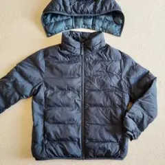 ユニクロ UNIQLO　ライトウォームパデットパーカ　130 ネイビー