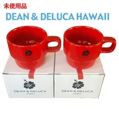 【未使用品】DEAN & DELUCA ブロックマグ 赤 2個 HAWAII