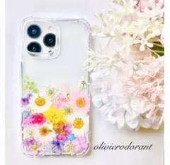 押し花デザイン iPhoneケース