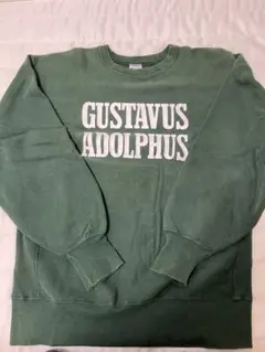 90s USA製 リバースウィーブ スウェット カレッジ 2段プリント 美品