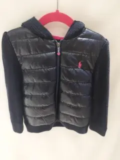 【美品】ポロ　ラルフローレン　ダウン　ニット　ジャンパー　キッズ　ネイビー