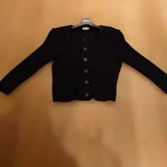 FOXEY ブラック 長袖カーディガン