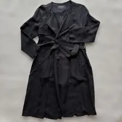 Another Edition ノーカラー トレンチコート ブラック Sのサムネイル