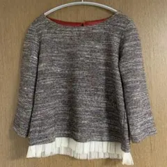 index⭐️ツイード調 裾チュールプルオーバー