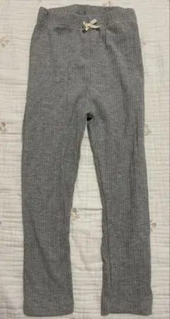 バースデイ フタフタ グレー レギンス パンツ 100cmリブニット キッズのサムネイル