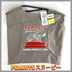 PEANUTS スヌーピー 刺繍 キャラクターバッグ グレー / D.KELLY