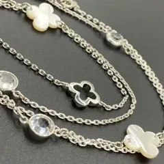 Plus Vendome プラスヴァンドーム　シェル クローバーロングネックレス