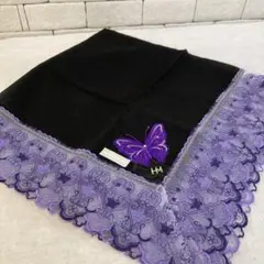 HANAÉ MORI 蝶刺繍 大判ハンカチ ハナエモリ　新品