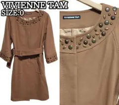 VIVIENNE TAM ノーカラーコート ジャケット ビジュー スタッズY2Kのサムネイル