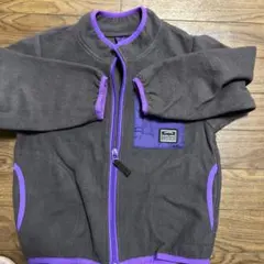 グレー/紫 フリースジャケット 120 GLOBAL WORK