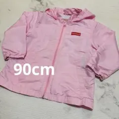 ミキハウス　ピンク フード付きジャケット 90cm