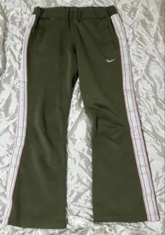 【希少/Y2K】NIKE FIT DRYトラックパンツ レディースカーキ×ピンク