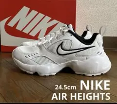 24.5cm ナイキ エアハイツ ホワイトカラー 厚底スニーカー