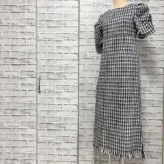 STAY MOTION ステイモーション ツイード ５分袖 ワンピース ロング丈