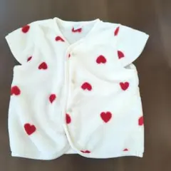 ハート模様 ベビーベスト 80