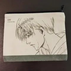 【中古品】進撃の巨人　リヴァイ　コットン　ポーチ　WIT STUDIO