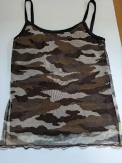 迷彩柄 メッシュ キャミソール