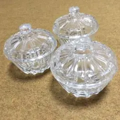 ガラス容器　小物入れ　キャニスター　キャンディーポット　昭和レトロ