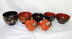 【F9】器　漆器　汁椀　まとめ品　自宅整理　種類豊富　バラエティ　漆　椀　碗