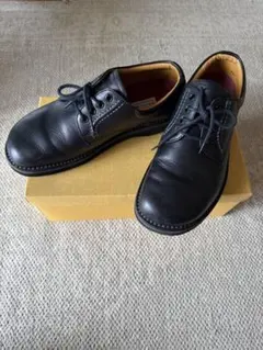 リーガルREGAL ブラックレザー レースアップシューズ24.5 JJ23 AG