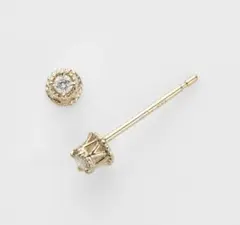 アガットバゲットカット ダイヤ バー ピアス ゴールド - メルカリ