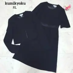 【未使用級】組曲 セット ワンピース ノーカラーJK 喪服 4 XL 黒