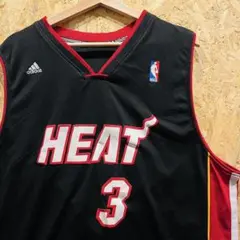 レア adidas NBA マイアミ・ヒート ドウェイン・ウェイド ゲームシャツのサムネイル