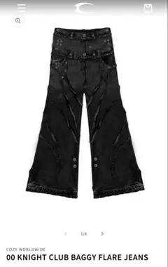 jent louis Cut-Off Denim Pants 人気　y2k Zipped-Slit Baggy Denim – Jent Louis