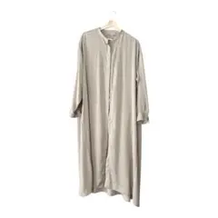 ニコアンド　ベージュ　長袖　シャツワンピース　春　nikoand マタニティ