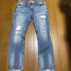 ZARA ダメージ加工 ブルーデニム スキニー