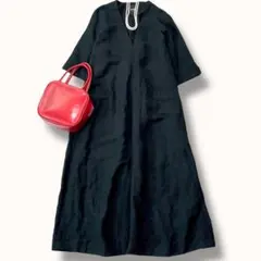 ケ*イ様 美品♪ジャーナルスタンダードレサージュ リネン Vネック 半袖ワンピー