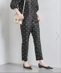 新品　ユナイテッドアローズ　リボン カットジャガード パンツ　38 セレモニー