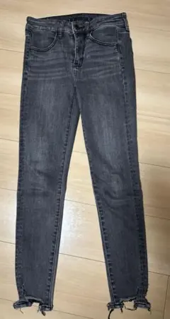 AMERICAN EAGLE スーパーストレッチスキニージーンズ ダークグレー