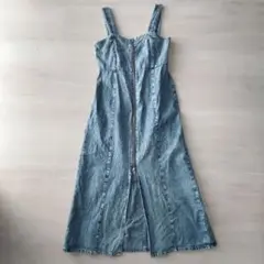 デニムキャミワンピース ジッパー付き