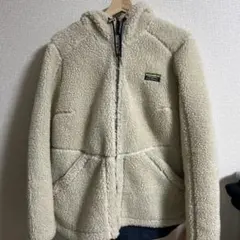 (24h以内発送)L.L.Bean フリースジャケット フード付き クリーム