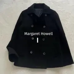 美品✨マーガレットハウエル アンゴラ カシミヤ混 肉厚コート ネイビー Aライン 美品✨マーガレットハウエル アンゴラ カシミヤ混 肉厚コート