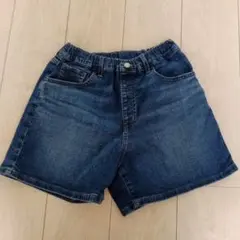 デニム　ユニクロ　ショートデニムパンツ　短パン　160