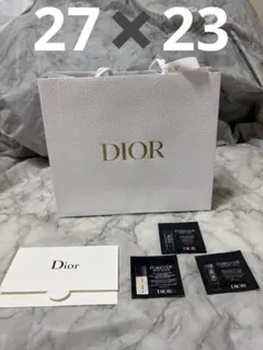DIOR ショップ袋 ホワイト　リボン付　大袋　ディオール　cのサムネイル
