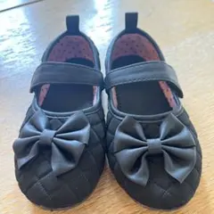 リボン付きブラックフォーマルシューズ　18cm