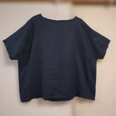 08mab リネンカットソー 黒のサムネイル