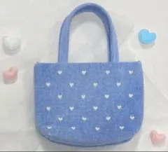 フェイラー ラブラリーハート トートバッグ 水色