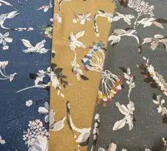 鎌倉スワニーさんハーフリネンのデザインプリント3枚