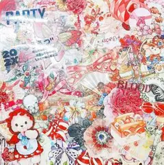 海外 装飾 マスキングテープ フレークシール100枚 ＋a