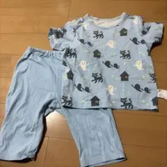 猫とおばけ柄のパジャマ 110サイズ