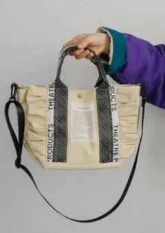 THEATREPRODUCTS シアタープロダクツ ドット柄テープフリルバッグ