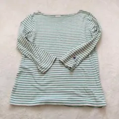 Champion 長袖ストライプTシャツグリーンチェック