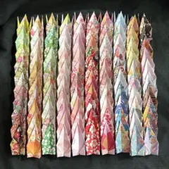 折り鶴⑩　和洋折衷 花柄　100羽　100種　7.5cm 折り鶴シャワー
