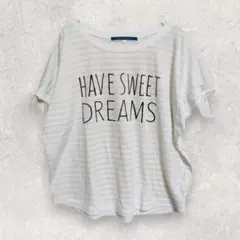 ジエンポリアム Tシャツ L 白 ボーダー ロゴ カジュアル 夏 海のサムネイル
