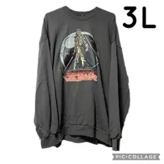 スターウォーズ 長袖トレーナー ダースベイダー チャコールグレー 3Lのサムネイル